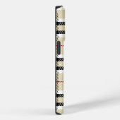 Beige Preppy Kariert Fashion Monogram Personalisie Case-Mate iPhone Hülle (Rückseite / Rechts)