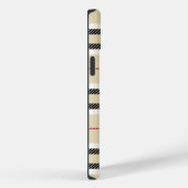 Beige Preppy Kariert Fashion Monogram Personalisie Case-Mate iPhone Hülle (Rückseite / Rechts)