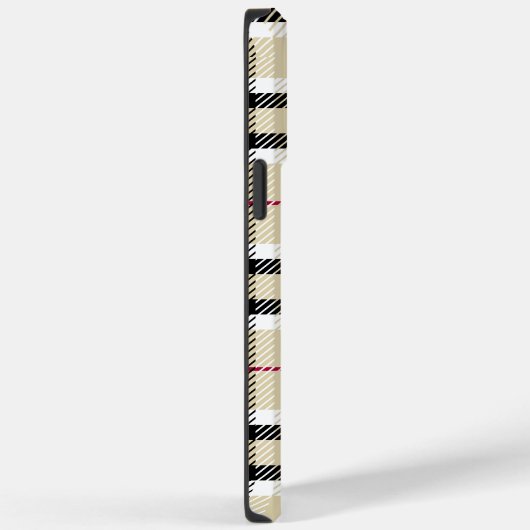 Beige Preppy Kariert Fashion Monogram Personalisie Case-Mate iPhone Hülle (Rückseite / Rechts)