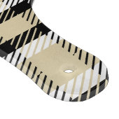 Beige Preppy Kariert Fashion Monogram Personalisie Schneidebrett (Ecke)