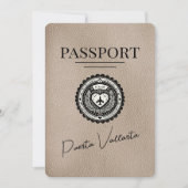 Beige Puerta Vallarta Passport Save the Date (Vorderseite)