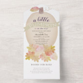 Beige Pumpkin Baby Dusche in einer Einladung (Innen Boden)