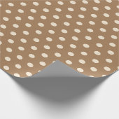 beige Punkte Geschenkpapier (Ecke)