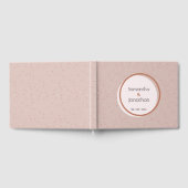 Beige Punkte und Kreise Hochzeit Gästebuch (Voll)