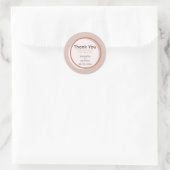 Beige Punkte und Kreise Hochzeitsticker Runder Aufkleber (Tasche)