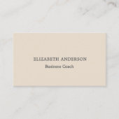 Beige qr code social media visitenkarte (Vorderseite)