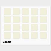 Beige Quadratischer Aufkleber (Blatt)