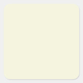 Beige Quadratischer Aufkleber (Vorderseite)