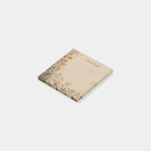 Beige-Rand Rustikale Boho-Wildblume Post-it Klebezettel (angewinkelt)