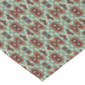 Beige Red Brown Aqua Blue Green Black Tribal Art Tischdecke (Schrägansicht)