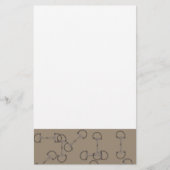 Beige Reitpferde Bits Briefpapier (Vorderseite)