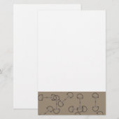 Beige Reitpferde Bits Briefpapier (Vorne/Hinten)
