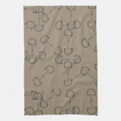 Beige Reitpferde Bits Geschirrtuch (Vertikal)