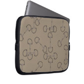 Beige Reitpferde Bits Laptopschutzhülle (Vorne Rechts)