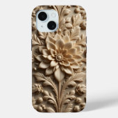 Beige Relief Bloom iPhone / iPad Gehäuse Case-Mate iPhone Hülle (Rückseite)