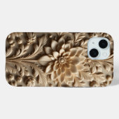 Beige Relief Bloom iPhone / iPad Gehäuse Case-Mate iPhone Hülle (Rückseite (Horizontal))