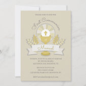 Beige Religious event, Chalice Einladung (Vorderseite)