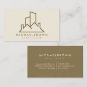 Beige Rent House Zuhause Roof Real Anwesen Visitenkarte (Vorne/Hinten)