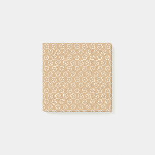 Beige Retro-Blumenmuster für Frühling und Sommer Post-it Klebezettel