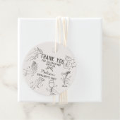 Beige Retro Cocktail Party Bachelorette Dessert Geschenkanhänger (Beispiel)