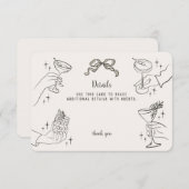 Beige Retro Cocktail Party Details Einlegen Beige Begleitkarte (Vorne/Hinten)