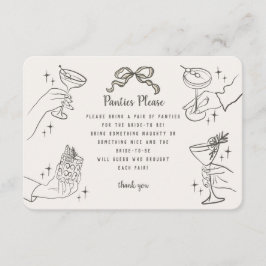 Beige Retro-Cocktail-Party-Pantoffeln Bitte einfüg Begleitkarte