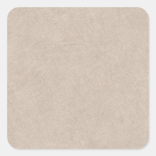Beige Retro Custom Leather Quadratischer Aufkleber (Vorderseite)
