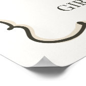 Beige Retro Herz Coquette Kuchen Galentine Willkom Poster (Ecke)