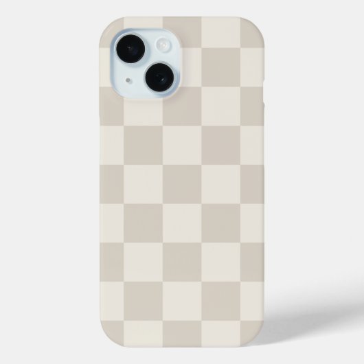 Beige Retro Karo Case-Mate iPhone Hülle (Rückseite)