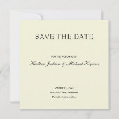 Beige Rett Date Hochzeit Beruflich Minimalistisch Save The Date (Vorderseite)