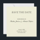 Beige Rett Date Hochzeit Beruflich Minimalistisch Save The Date<br><div class="desc">Sie können die Schriftart und Farben leicht ändern. Sie können auch Ihr Logo und das Hintergrundbild hinzufügen,  wie Sie möchten.</div>
