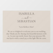 Beige Romantic COUPLE Wedding Fensteraufkleber (Blatt)