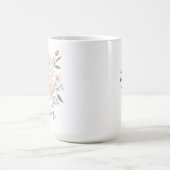 Beige Rosa Blumen Muttertag Witze Caption Kaffeetasse (Mittel)