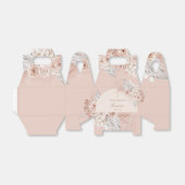 beige rosa Blumen | Taufe Geschenkschachtel (Ungefaltet)