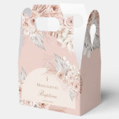 beige rosa Blumen | Taufe Geschenkschachtel (Geöffnet)