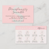 Beige rosa Dermaplanierung nach der Behandlung Pos Visitenkarte (Vorne/Hinten)