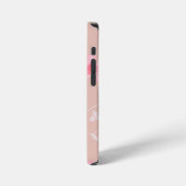 Beige Rosa Floral iPhone Hülle (Linke Seite)