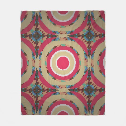 Beige, rosa und blaue Textur. Abstrakte Ornamente. Fleecedecke (Vorderseite)