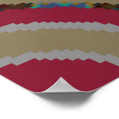 Beige, rosa und blaue Textur. Abstrakte Ornamente. Poster (Ecke)