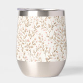 Beige Rosafarbenes Blumenmuster (Rechts)