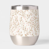 Beige Rosafarbenes Blumenmuster (Rückseite)