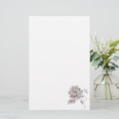Beige Rose Briefpapier (Stehend Vorderseite)