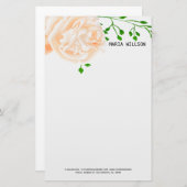 Beige Rose Briefpapier (Vorne/Hinten)