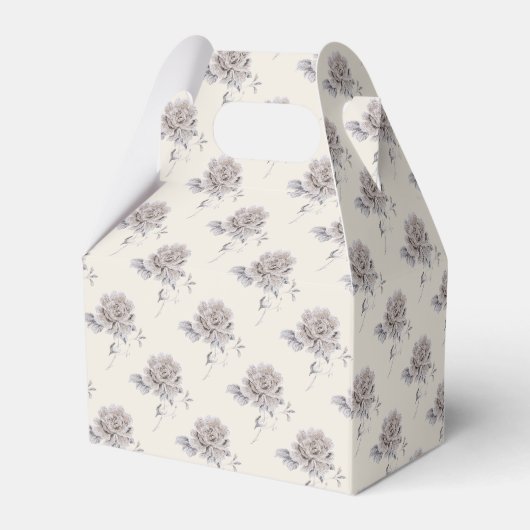 Beige Rose Geschenkschachtel (Rückseite)
