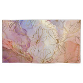 Beige Rose Gold Blume Kissenbezug (Vorderseite-Links)