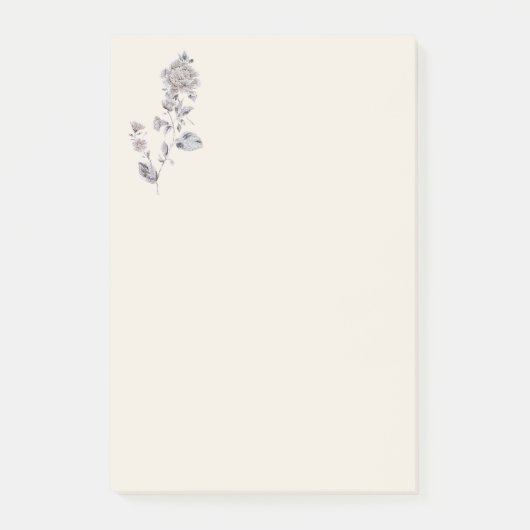 Beige Rose Post-it Klebezettel (Vorderseite)