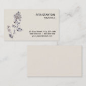 Beige Rose Visitenkarte (Vorne/Hinten)
