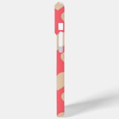 Beige Rot Niedlich Einfaches Herzmuster Case-Mate iPhone Hülle (Rückseite / Links)