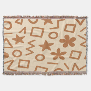 Beige-rote Wurfdecke Decke