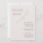 Beige Ruhe Beide Eltern 2 Ort Einladung (Vorderseite)